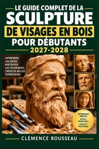 Le guide complet de la sculpture de visages en bois pour débutants 2027-2028: Apprenez à manier les gouges, tracer les proportions et façonner des por cover