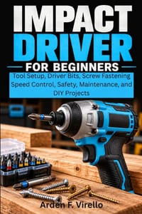 Impact Driver Essentials for Beginners: Tool Setup, Driver Bits, Screw Fastening, Speed Control, Safety, Maintenance, and DIY Projects cover