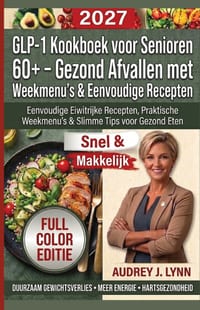 GLP-1 Kookboek voor Senioren 60+ - Gezond Afvallen met Weekmenu's & Eenvoudige Recepten: Eenvoudige Eiwitrijke Recepten, Praktische Weekmenu's & Slimm cover