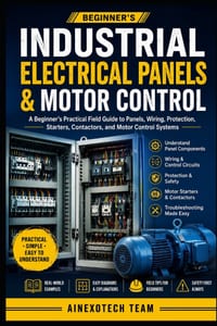 Industrial Electrical Panels & Motor Control: A Beginner's Practical Field Guide to Panels, Wiring, Protection, Starters, Contactors, and Motor Contro cover