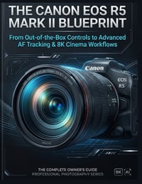 The Canon EOS R5 Mark II Blueprint: From Out-of-the-Box Controls to Advanced AF Tracking & 8K Cinema Workflows cover