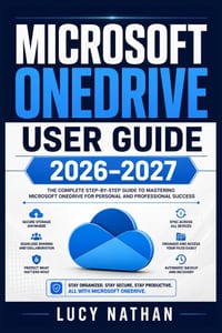 Microsoft Onedrive User Guide 2026-2027: Master Cloud Storage, File Syncing, Secure Sharing, Automatic Backup, Collaboration & Cross-Device Access cover