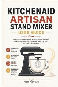 KitchenAid Artisan Stand Mixer User Guide: Comprehensive Setup, Attachments, Recipes and Maintenance Explained Step by Step for First-Time Bakers cover