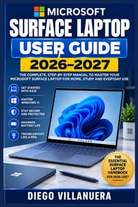 Microsoft Surface Laptop User Guide 2026-2027: Windows 11 Setup, Copilot Features, Battery Care, Security, Productivity, Maintenance, and Troubleshoot cover