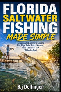 Florida Saltwater Fishing Made Simple: The Complete Beginner's Guide to Fish, Rigs, Baits, Knots, Seasons, Tides & Where to Fish Without a Boat cover