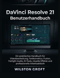 DaVinci Resolve 21 Benutzerhandbuch: Ein praktisches Handbuch für Videobearbeitung, Farbkorrektur, Fusion, Fairlight Audio, KI-Tools, visuelle Effekte cover
