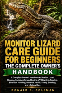 Monitor Lizard Care Guide for Beginners: A Complete Owner's Handbook to Monitor Lizard Housing, Enclosure Setup, Heating, UVB Lighting, Feeding, Nutri cover