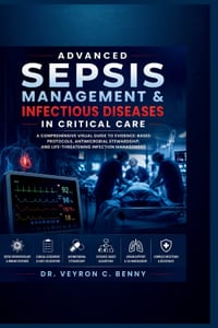 Advanced Sepsis Management & Infectious Diseases in Critical Care: A Comprehensive Visual Guide to Evidence-Based Protocols, Antimicrobial Stewardship cover