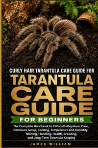 Curly Hair Tarantula Care Guide for Beginners: The Complete Handbook to Tliltocatl albopilosus Care, Enclosure Setup, Feeding, Temperature and Humidit cover