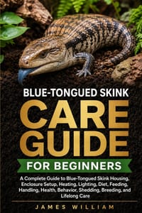 Blue-Tongued Skink Care Guide for Beginners: A Complete Guide to Blue-Tongued Skink Housing, Enclosure Setup, Heating, Lighting, Diet, Feeding, Handli cover