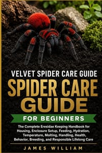 Velvet Spider Care Guide for Beginners: The Complete Eresidae Keeping Handbook for Housing, Enclosure Setup, Feeding, Hydration, Temperature, Molting, cover