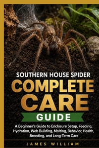 Southern House Spider Complete Care Guide: A Beginner's Guide to Enclosure Setup, Feeding, Hydration, Web Building, Molting, Behavior, Health, Breedin cover