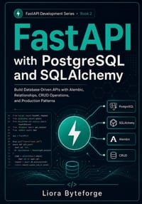 FastAPI with PostgreSQL and SQLAlchemy: Build database-driven Python APIs with FastAPI, PostgreSQL, SQLAlchemy, Alembic, relationships, CRUD operation cover