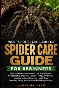 Wolf Spider Care Guide for Beginners: The Complete Practical Handbook to Wolf Spider Habitat Setup, Enclosure Design, Feeding, Hydration, Handling, Mo cover