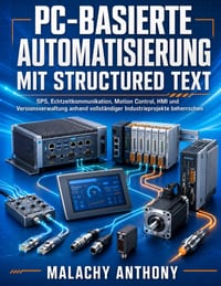 PC-basierte Automatisierung mit Structured Text: SPS, Echtzeitkommunikation, Motion Control, HMI und Versionsverwaltung anhand vollständiger Industrie cover