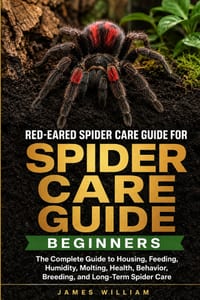 Red-Eared Spider Care Guide for Beginners: The Complete Guide to Housing, Feeding, Humidity, Molting, Health, Behavior, Breeding, and Long-Term Spider cover