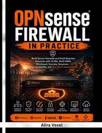 OPNsense Firewall in Practice: Build Secure Homelab and Small-Business Networks with VLANs, Multi-WAN, WireGuard, Suricata, Zenarmor, High Availabilit cover