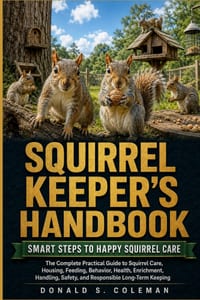 Squirrel Keeper's Handbook: The Complete Practical Guide to Squirrel Care, Housing, Feeding, Behavior, Health, Enrichment, Handling, Safety, and Respo cover