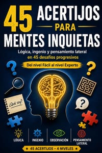 Desafía tu Mente: 45 Acertijos: Lógica, ingenio y retos mentales cover