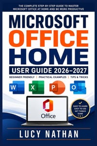 Microsoft Office Home User Guide 2026-2027: A Complete Beginner-to-Advanced Handbook for Setting Up Windows and Mac Productivity Apps, Managing Docume cover