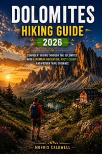 Dolomites Hiking Guide 2026: "Confident Hiking Through the Dolomites with Landmark Navigation, Route Clarity, and Proven Trail Guidance" cover