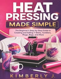Heat Pressing Made Simple: The Beginner's Step-by-Step Guide to Creating and Selling T-Shirts, Tumblers, Mugs, Bags, and More cover