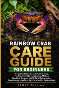 Rainbow Crab Care Guide for Beginners: The Complete Handbook to Habitat Setup, Feeding, Humidity, Temperature, Molting, Handling, Behavior, Health, Ta cover