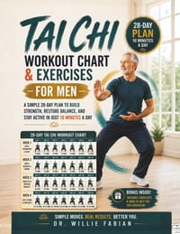 Tai Chi Workout Chart & Exercises for Men: A 28-Day Plan to Build Strength, Restore Balance, and Stay Active in Just 10 Minutes a Day cover