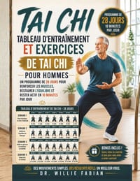 Tableau D'entraînement Et Exercices De Tai Chi Pour Hommes: Un Programme De 28 Jours Pour Renforcer Les Muscles, Restaurer L'équilibre Et Rester Actif cover