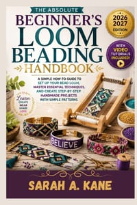 The Absolute Beginner's Loom Beading Handbook: A simple How-to Guide to Set up your Bead Loom. Master techniques and Create Step by Step handmade proj cover