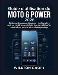 Guide d'utilisation du Moto G Power 2026: Guide pas à pas pour débutants: configuration, Android 16, 5G, appareil photo, fonctionnalités d'IA, applica cover