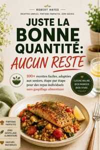 Juste La Bonne Quantité Aucun Reste: 100+ recettes faciles, adaptées aux seniors, étape par étape pour des repas individuels sans gaspillage alimentai cover