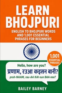 Learn Bhojpuri: English to Bhojpuri Words and 1,001 Essential Phrases for Beginners cover