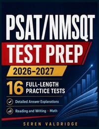 Psat/NMSQT Test Prep 2026-2027: 16 Full-Length Practice Tests with Detailed Answer Explanations for Reading and Writing and Math cover