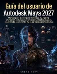 Guía del usuario de Autodesk Maya 2027: Manual paso a paso para modelado 3D, rigging, animación, texturizado, iluminación, efectos visuales, renderiza cover