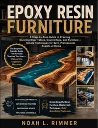 Epoxy Resin Furniture: A Step-by-Step Guide to Creating Stunning River Tables, Countertops, and Furniture - Simple Techniques for Safe, Professional R cover