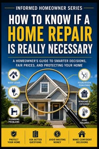 How to Know if a Home Repair is Really Necessary: A Homeowner's Guide to Smarter Decisions, Fair Prices, and Protecting Your Home cover