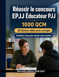 Réussir le concours EPJJ Éducateur PJJ (2026/2027): Banque de QCM: 1000 exercices: Justice pénale des mineurs, mesures éducatives, milieu ouvert et ét cover