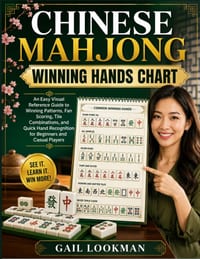 Chinese Mahjong Winning Hands Chart: An Easy Visual Reference Guide to Winning Patterns, Fan Scoring, Tile Combinations, and Quick Hand Recognition fo cover