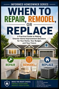 When to Repair, Remodel, or Replace: A Practical Guide to Making Smarter Home Improvement Decisions for Your Home, Your Budget, and Your Future cover