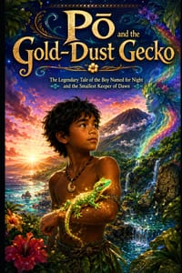 Pō and the Gold-Dust Gecko: The Legendary Tale of the Boy Named for Night and the Smallest Keeper of Dawn cover