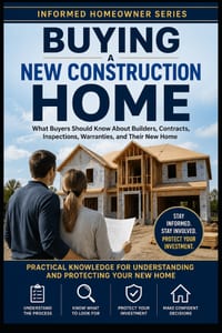 Buying a New Construction Home: What Buyers Should Know About Builders, Contracts, Inspections, Warranties, and Their New Home cover