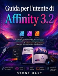 Guida per l'utente di Affinity 3.2: Un manuale passo passo per la progettazione vettoriale, il fotoritocco, l'elaborazione RAW, l'impaginazione, la pu cover