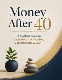 Money After 40: A Practical Guide to Catching Up, Saving, and Building Wealth 8.5 by 11 inches cover