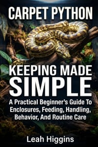 Carpet Python Keeping Made Simple: A Practical Beginner's Guide To Enclosures, Feeding, Handling, Behavior, And Routine Care cover
