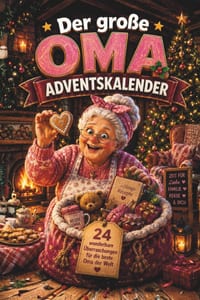 Der große Oma-Adventskalender: Buch-Adventskalender mit Rätseln, Geschichten & Knobeleien als Geschenk für Oma cover