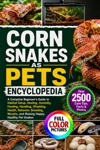 Corn Snakes as Pets Encyclopedia: A Complete Beginner's Guide to Habitat Setup, Heating, Humidity, Feeding, Handling, Shedding, Health, Behavior, Bree cover