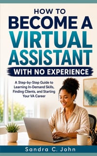 How to Become a Virtual Assistant With No Experience: A Step-by-Step Guide to Learning In-Demand Skills, Finding Clients, and Starting Your VA Career cover