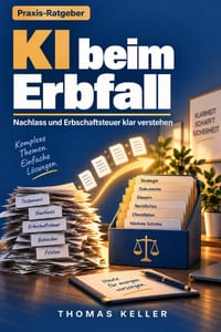 KI beim Erbfall: Erbschein, Nachlass und Erbschaftsteuer verstehen - wie künstliche Intelligenz Erben die Verwaltungsarbeit abnimmt cover