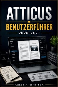 Atticus Benutzerführer 2026-2027: Lerne, wie man Buchprojekte erstellt, Manuskripte organisiert, gedruckte und digitale Ausgaben formatiert und profes cover